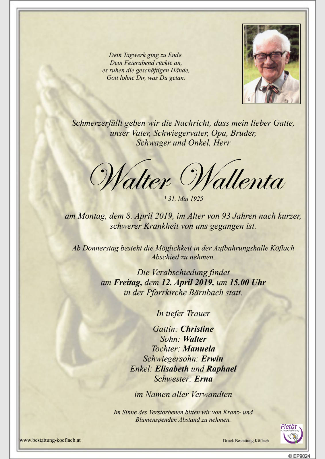 Parte: erste Seite