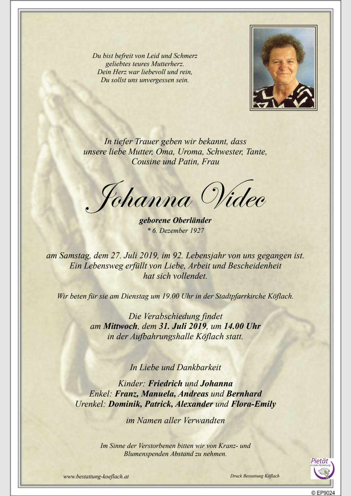 Parte: erste Seite