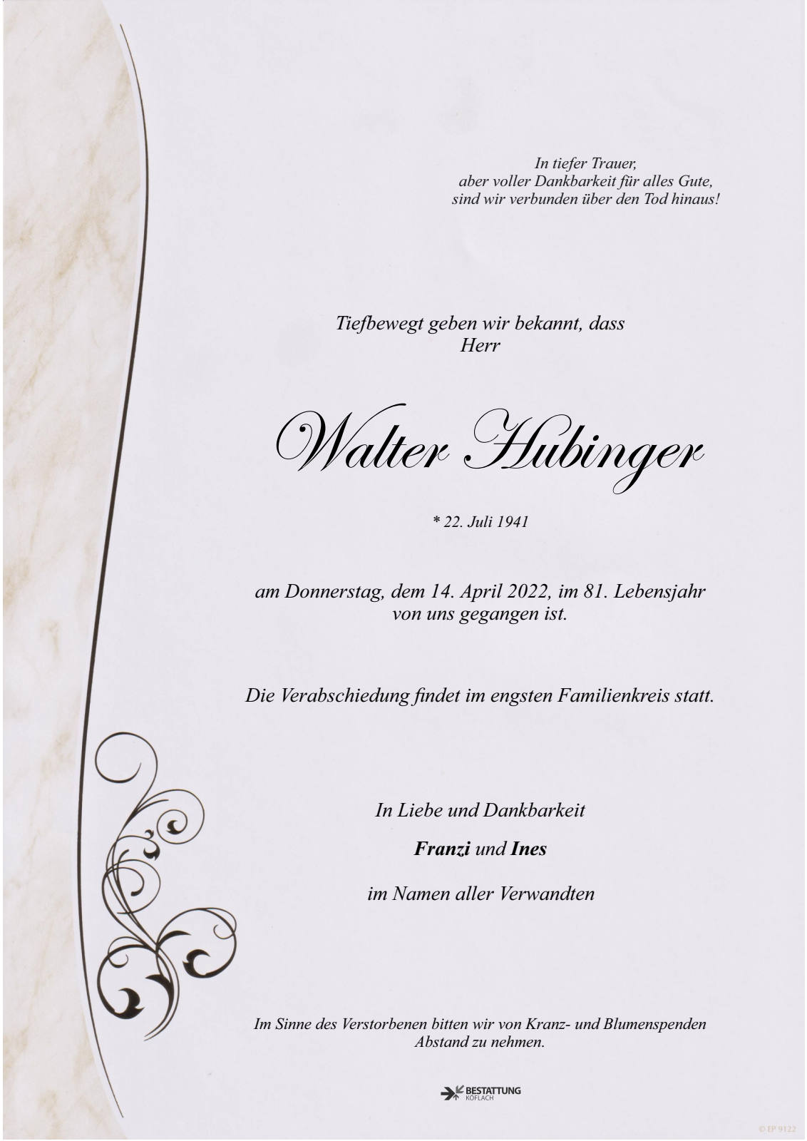Parte: erste Seite